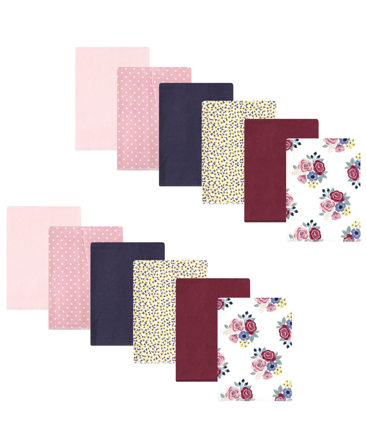 Girls 12Pk Flannel Burp Cloth