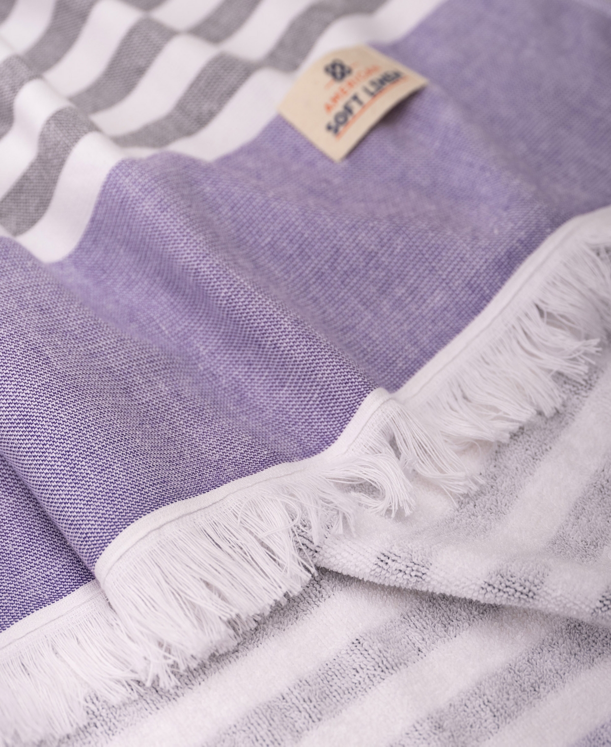 American Soft Linen Peshtemal 100% Turkish Cotton 4-Pack Beach Towels, 35