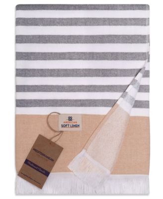 Peshtemal 100% Turkish Cotton 4-Pack Beach Towels, 35" x 60" 