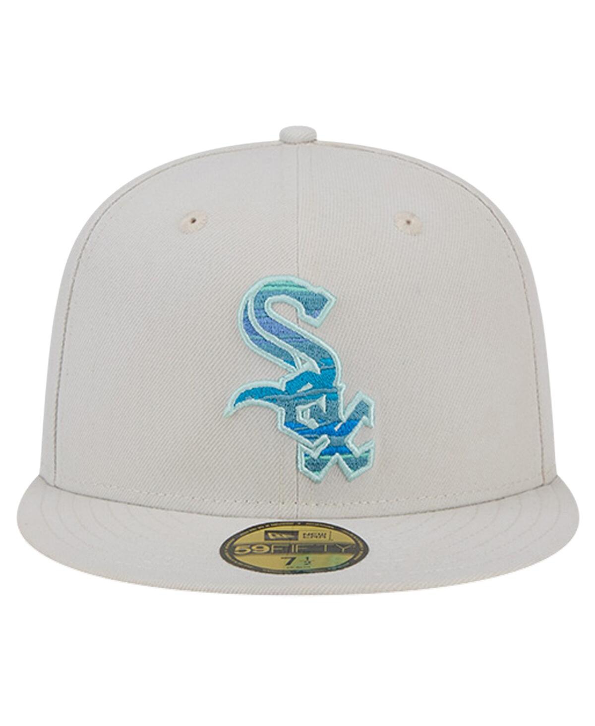 New Era Men'sChicagoSox Stone Mist 59FIFTY Fitted Hat - White