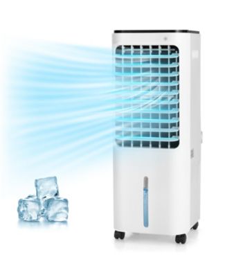 4-in-1 Evaporative Air Cooler with 12L Water Tank and 4 Ice Boxes-White