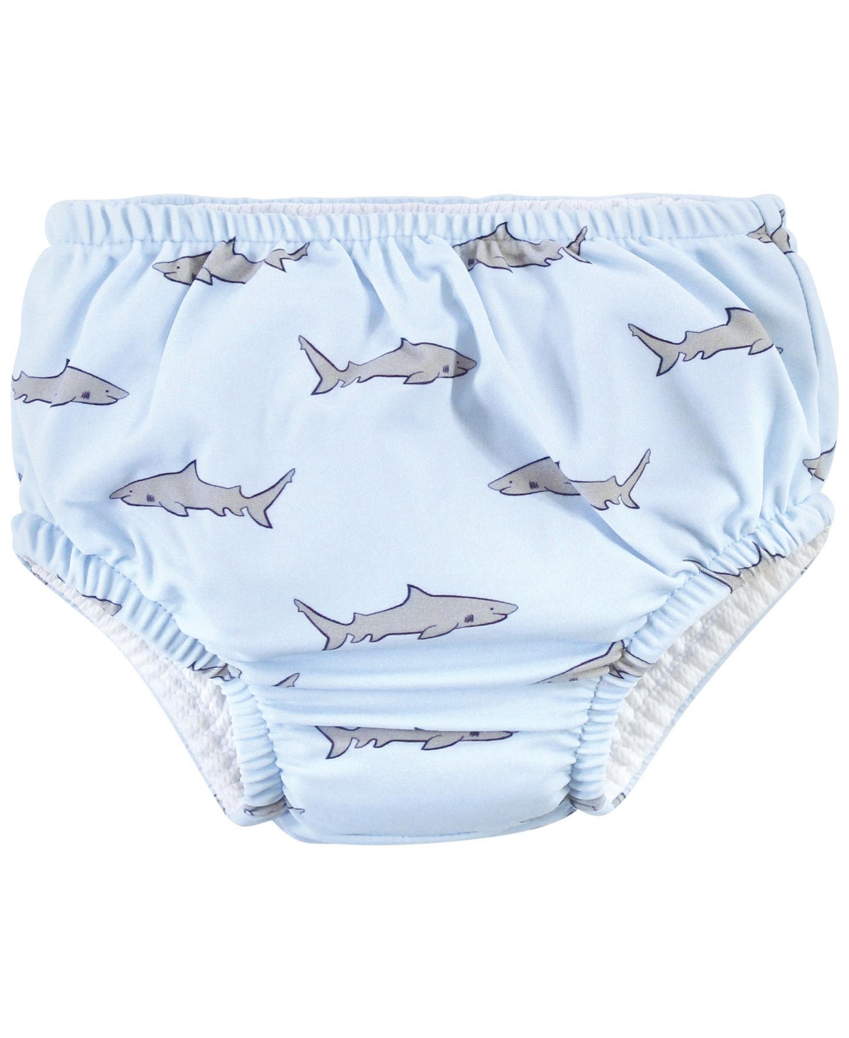Hudson Baby Baby Boys Unisex Swim Diapers,- Blue gray shark