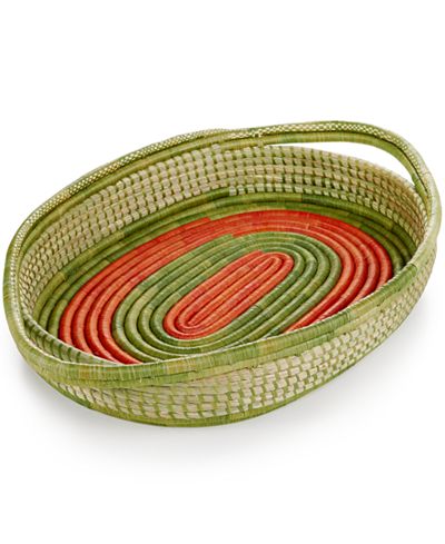 Rwanda Asante Raffia and Sweet Grass Oval Platter