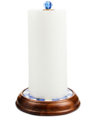 Royal Check Wood Paper Towel Holder