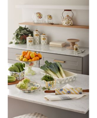 Cookie Jar with Sterling Check Lid