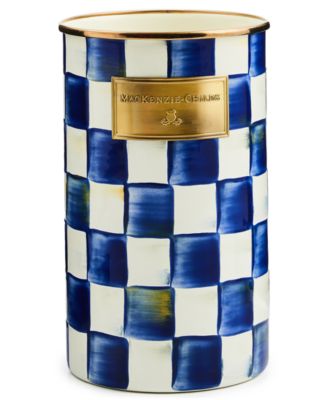 Mackenzie-Childs Royal Check Enameled Steel Utensil Holder - Macy's