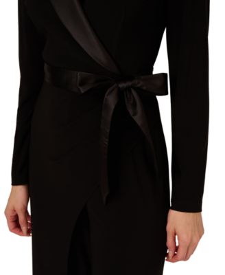 Women's Long-Sleeve Tuxedo Jumpsuit
