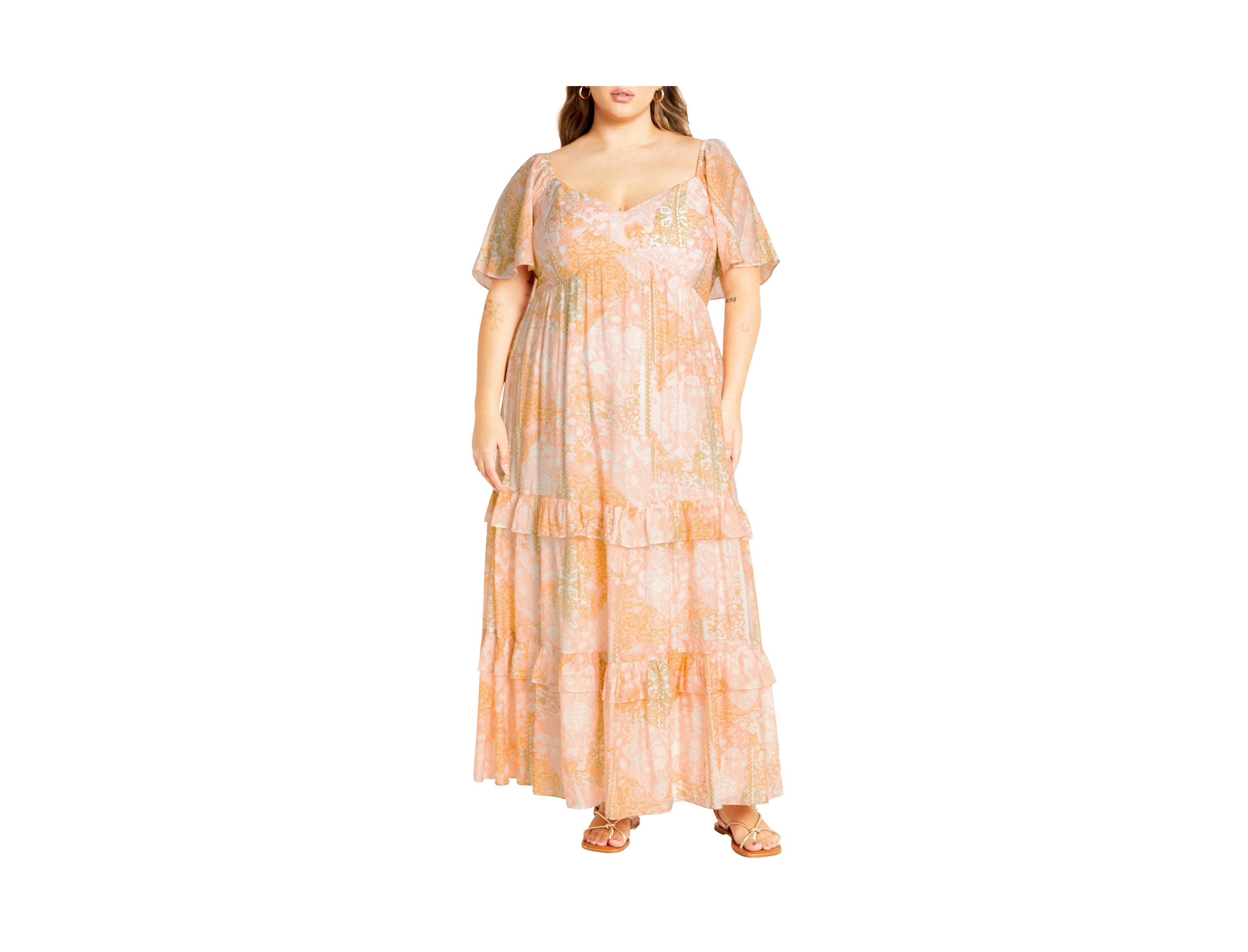 City Chic Plus Marci Print Maxi Dress