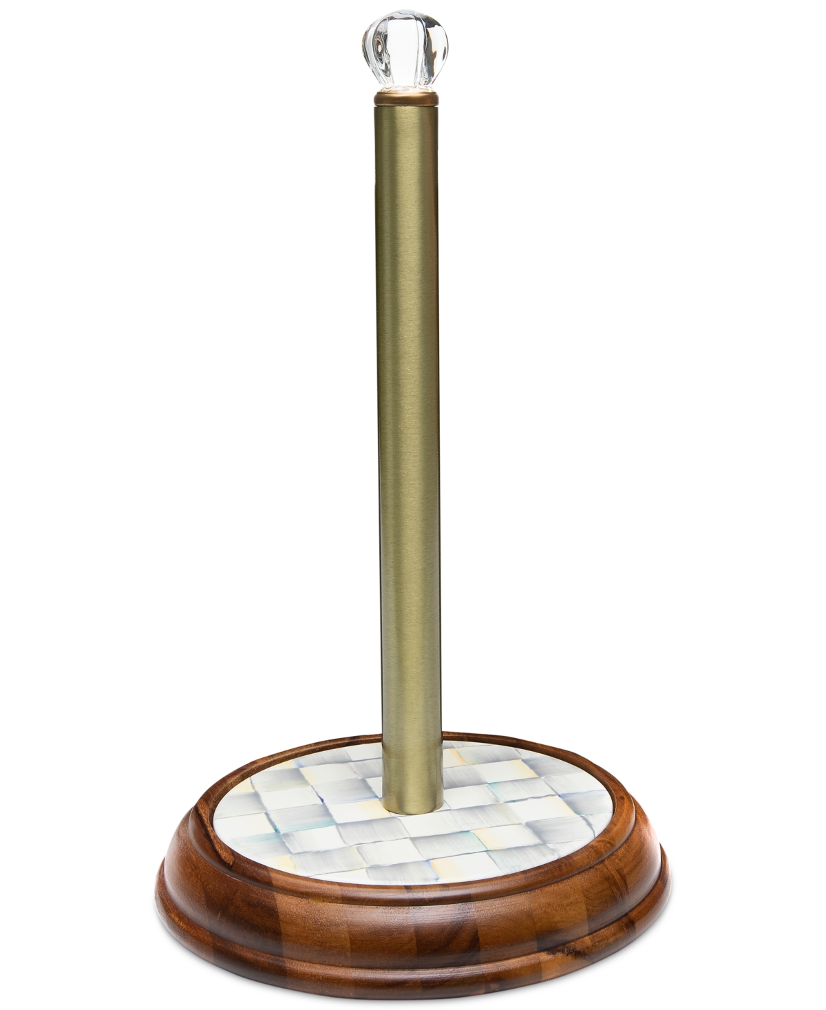 Mackenzie-childs Sterling Check Paper Towel Holder In No Color