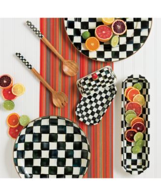 Courtly Check Enameled Steel Abundant Bowl