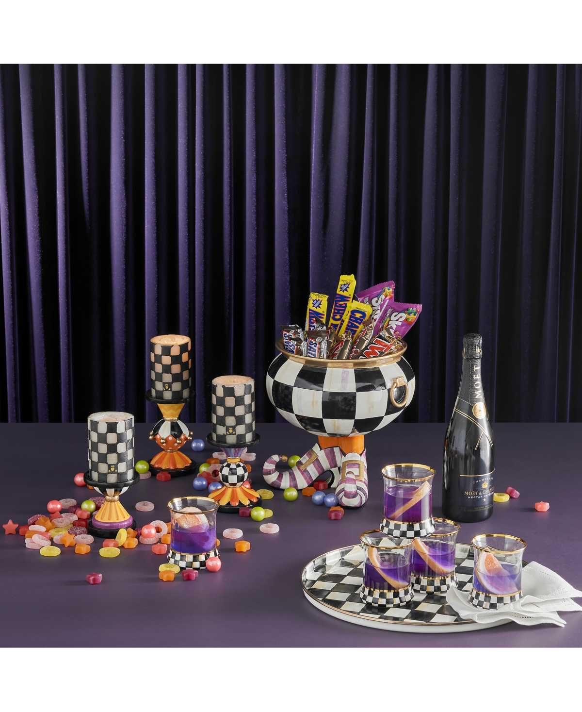 Mackenzie-childs Courtly Check Tumblers Set Of 2 In No Color