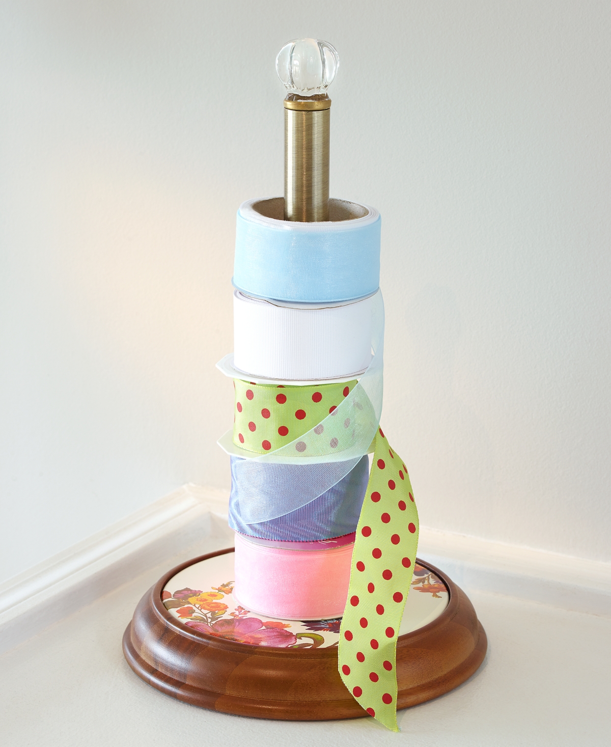 Mackenzie-childs Mackenzie Childs Flower Market Wood Paper Towel Holder In No Color