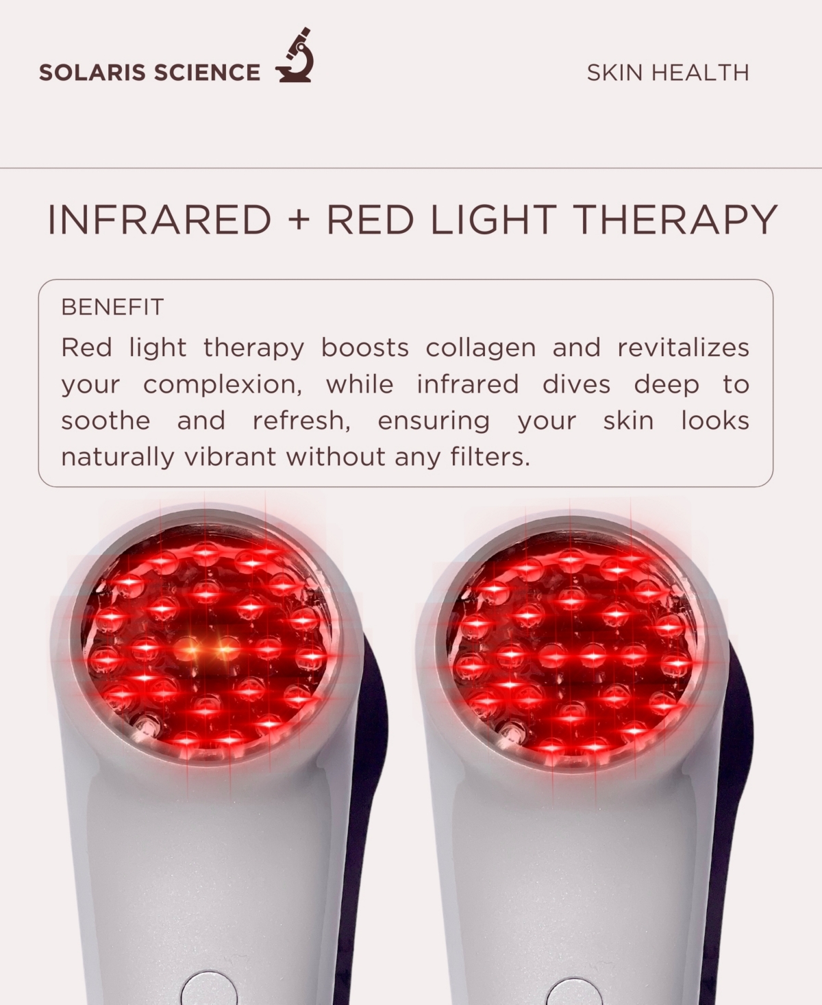 Shop Solaris Laboratories Ny Infrared + Red/blue Led Facial Tool For Healthy Skin In White