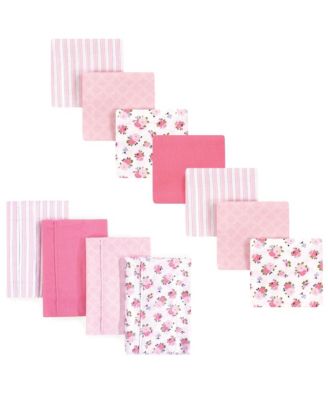 Cotton Flannel Burp Cloths and Receiving Blankets, 11-Piece