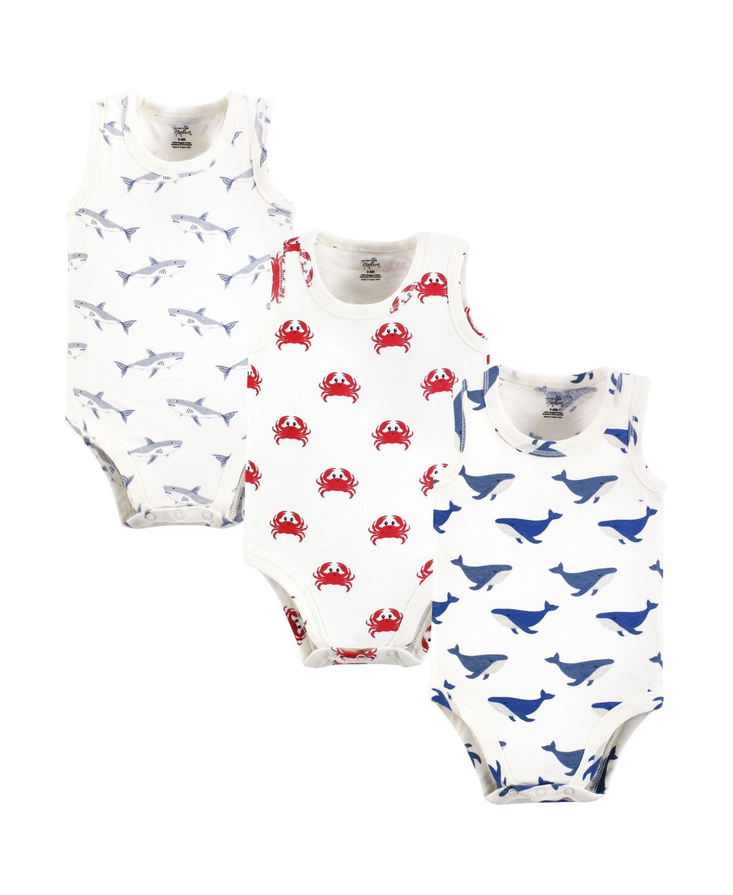 Natural Cotton Sleeveless Bodysuits