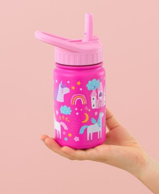 Kids Stainless Steel Water Bottle with Straw Lid, 12oz