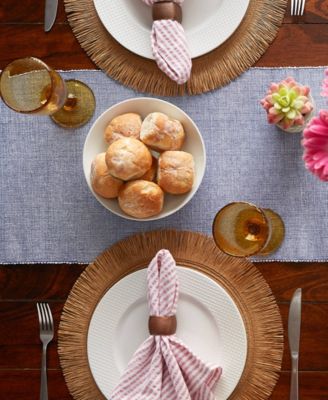 Design Imports Fine Ribbed Table Runner 13x72 inches