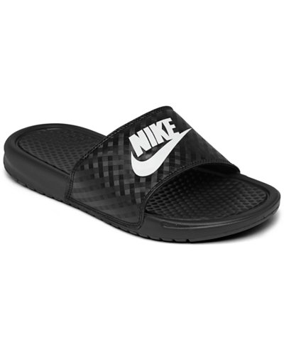 Nike Women's Benassi JDI Swoosh Slide Sandals from Finish Line - Finish ...