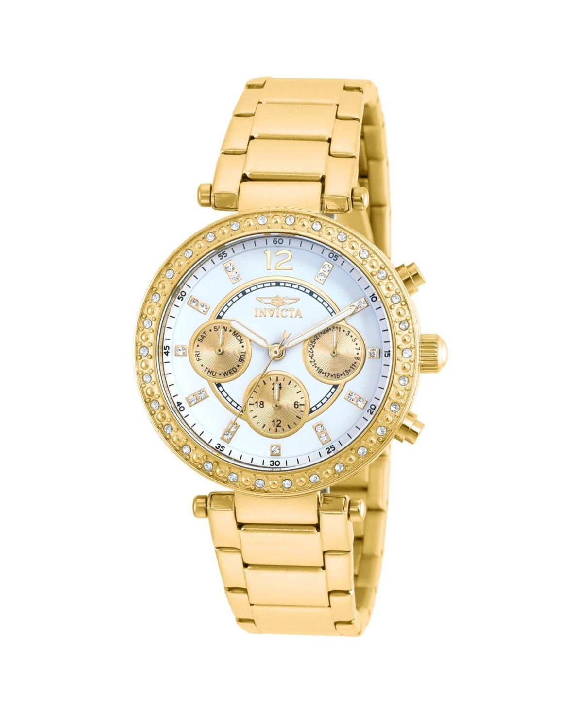 Invicta Women's Angel Quartz Chronograph Silver Dial Stainless Steel Bracelet Watch