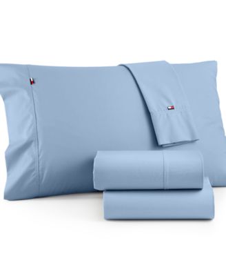 tommy hilfiger solid core twin sheet set