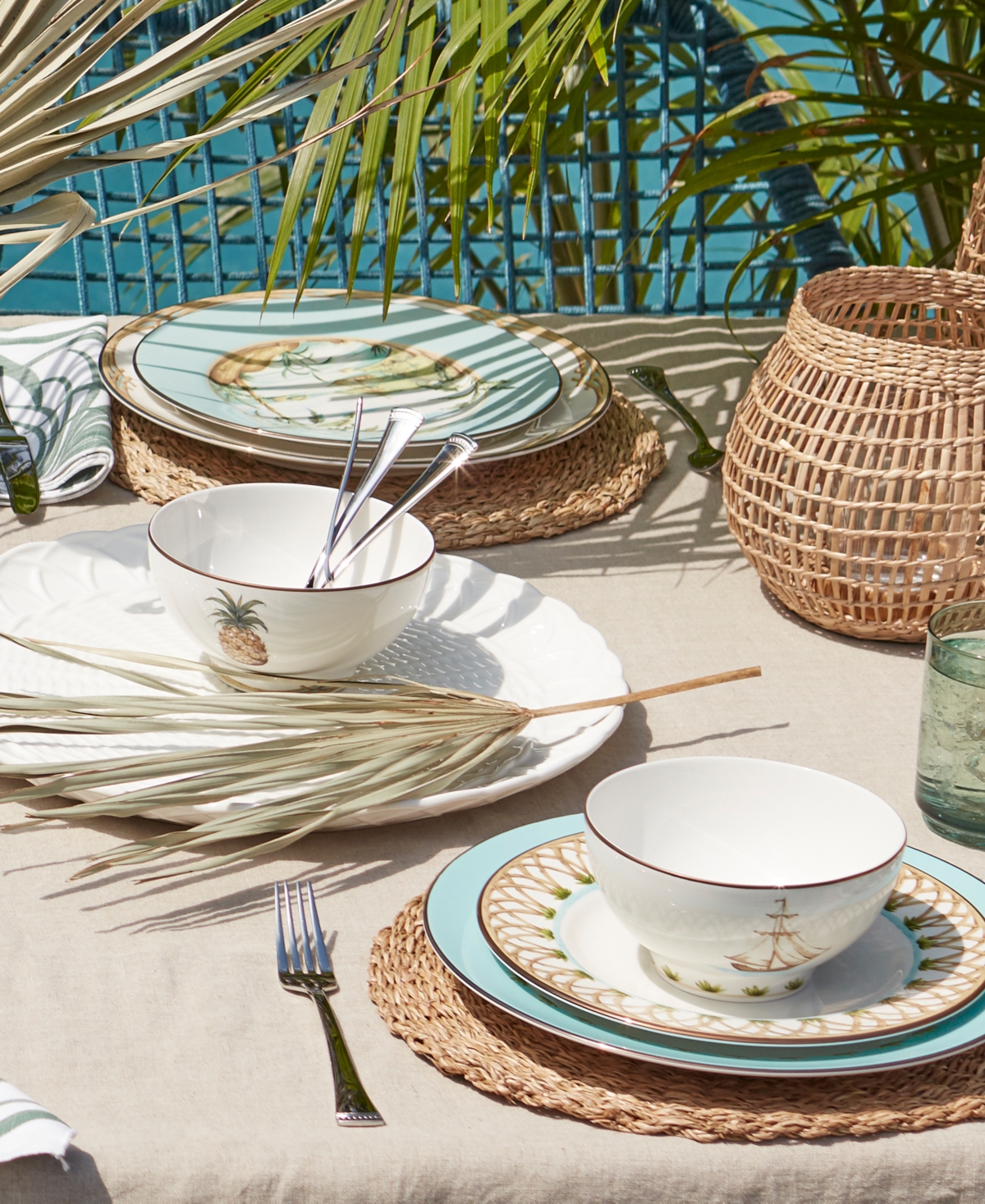 Lenox British Colonial Tradewind Dinner Plates, Set Of 4 In White