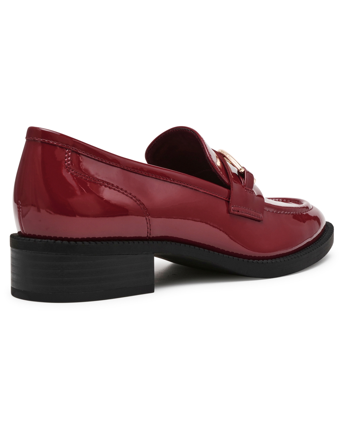 Anne klein black patent loafers online