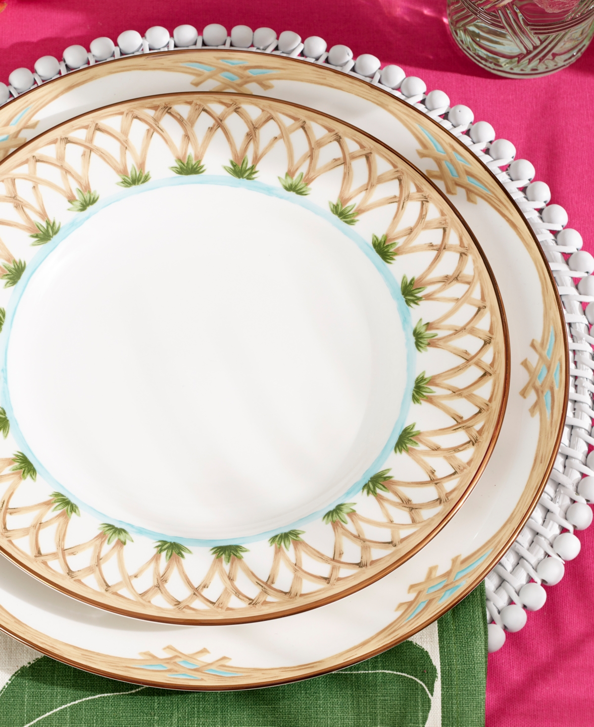 Lenox British Colonial Bamboo 12-pc. Dinnerware Set, Service For 4 In White