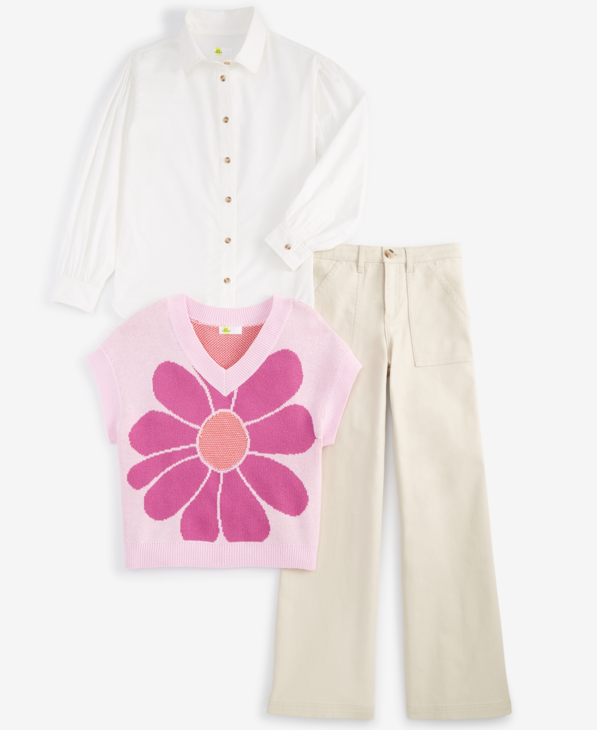 Epic Threads Girls Flower Sweater Vest, Created for Macy's
