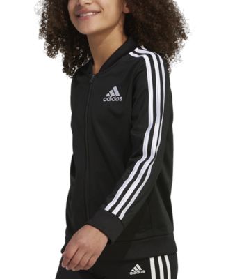 Big Girls Zip Front Tricot Bomber Jacket
