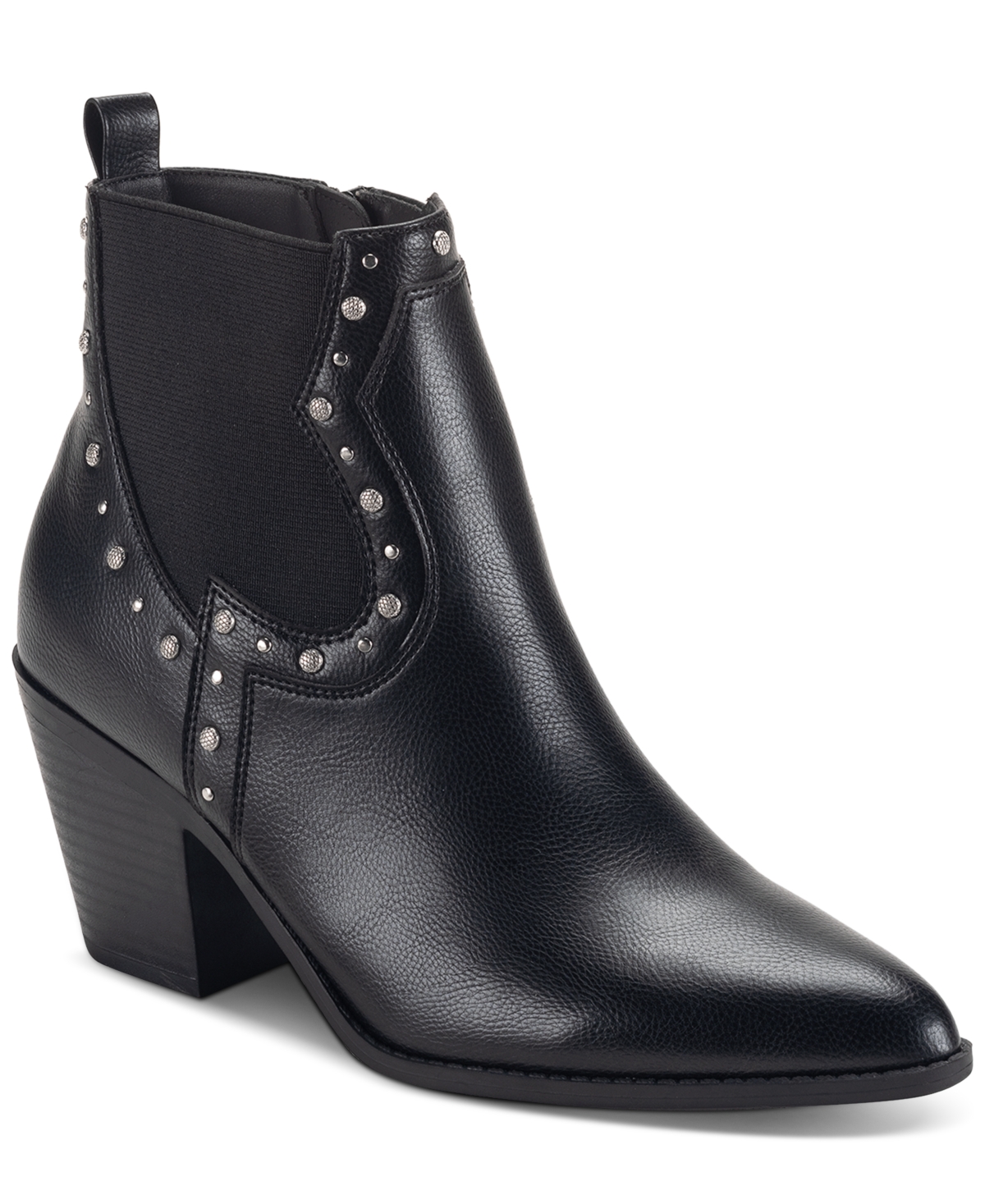 SUN + STONE WOMEN'S INDIANAA WESTERN BLOCK HEEL DRESS BOOTIES, CREATED FOR MACY'S 
