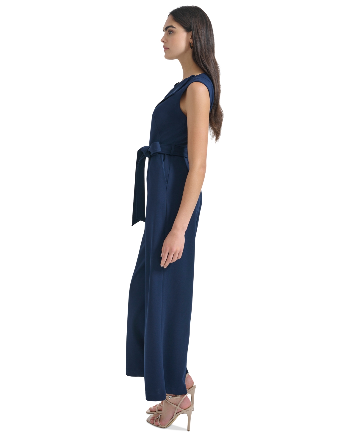 Calvin Klein Women's Sleeveless Straight-Leg Jumpsuit
