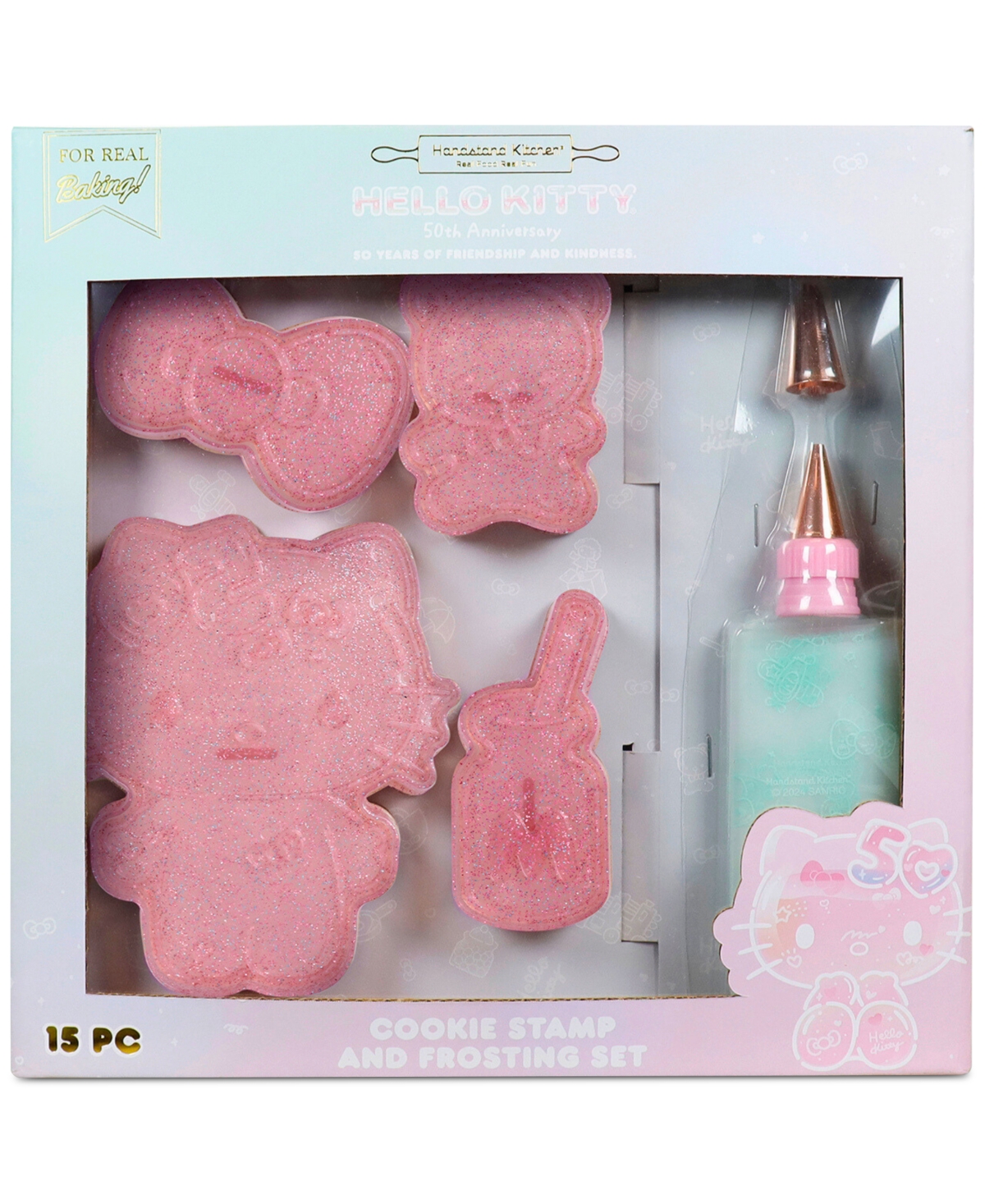 Handstand Kitchen Hello Kitty 50th Anniversary Cookie Stamp And Frosting Set In No Color