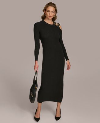 Donna Karan New York - Women's Cut-Out Buckle-Strap Midi Dress