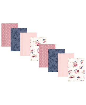 Girls Cotton Poly Flannel Burp Cloths Multipack