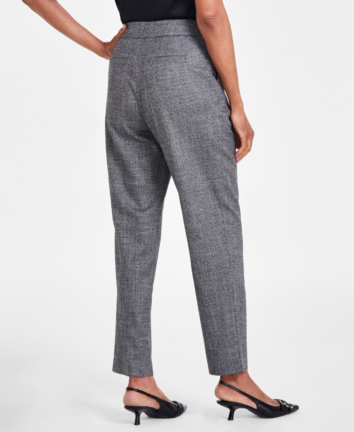 I.n.c. International Concepts Women's High-Rise Pleated Plaid Pants, Created for Macy's