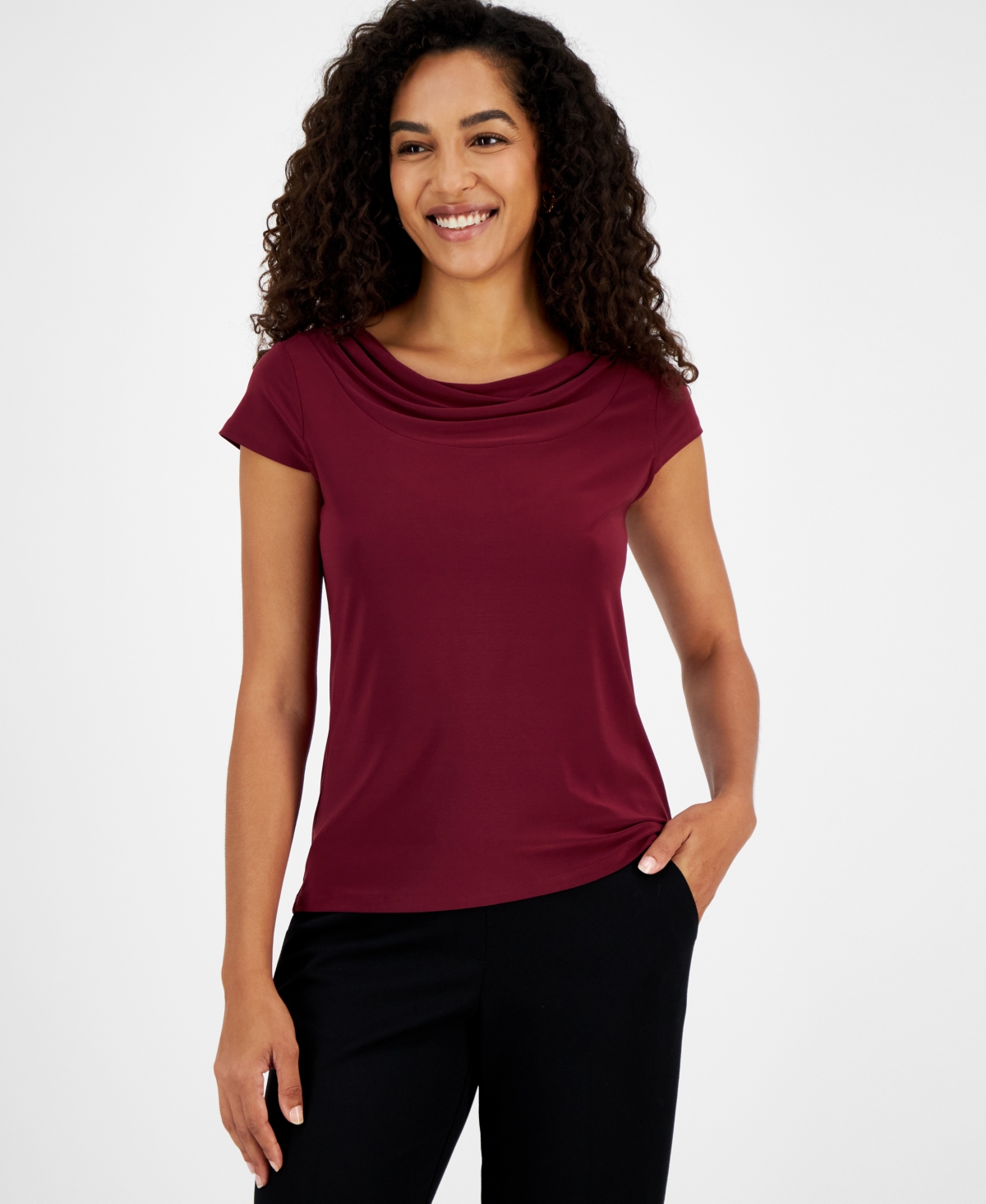 Kasper Women's Cowlneck Blouse