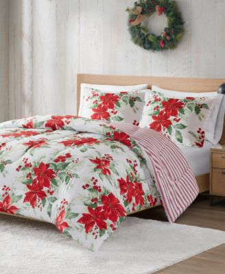 Poinsettias 3-Pc. Comforter Sets