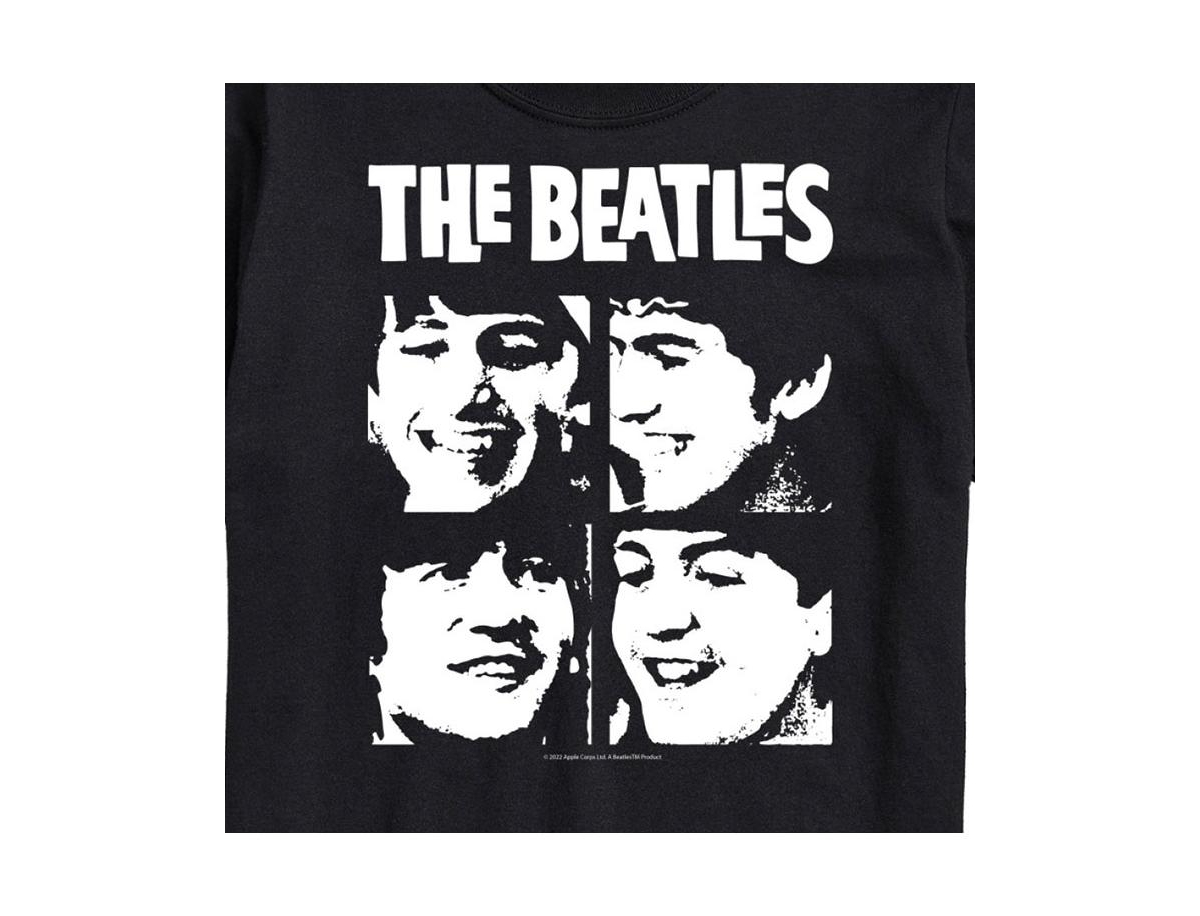 Airwaves Hybrid Apparel The Beatles Group Short Sleeve Tee In Black