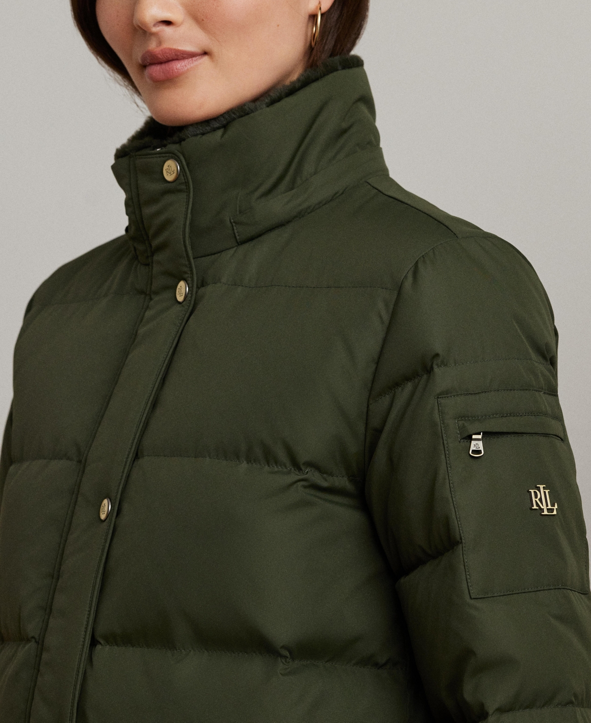 Ralph Lauren Women's Faux-fur Hooded Puffer Coat In Multi