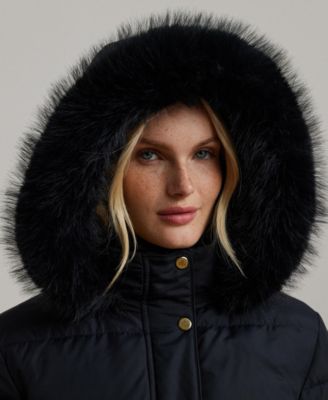 Women's Faux-Fur Hooded Puffer Coat