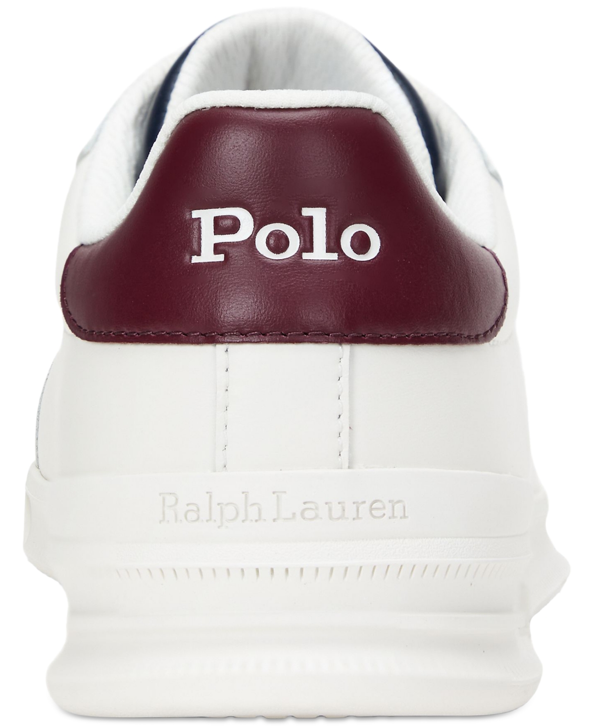 Polo Ralph Lauren Men's Heritage Court Ii Leather Sneaker -NAVY/WINE