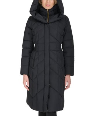 Women's Bibbed Hooded Puffer Coat