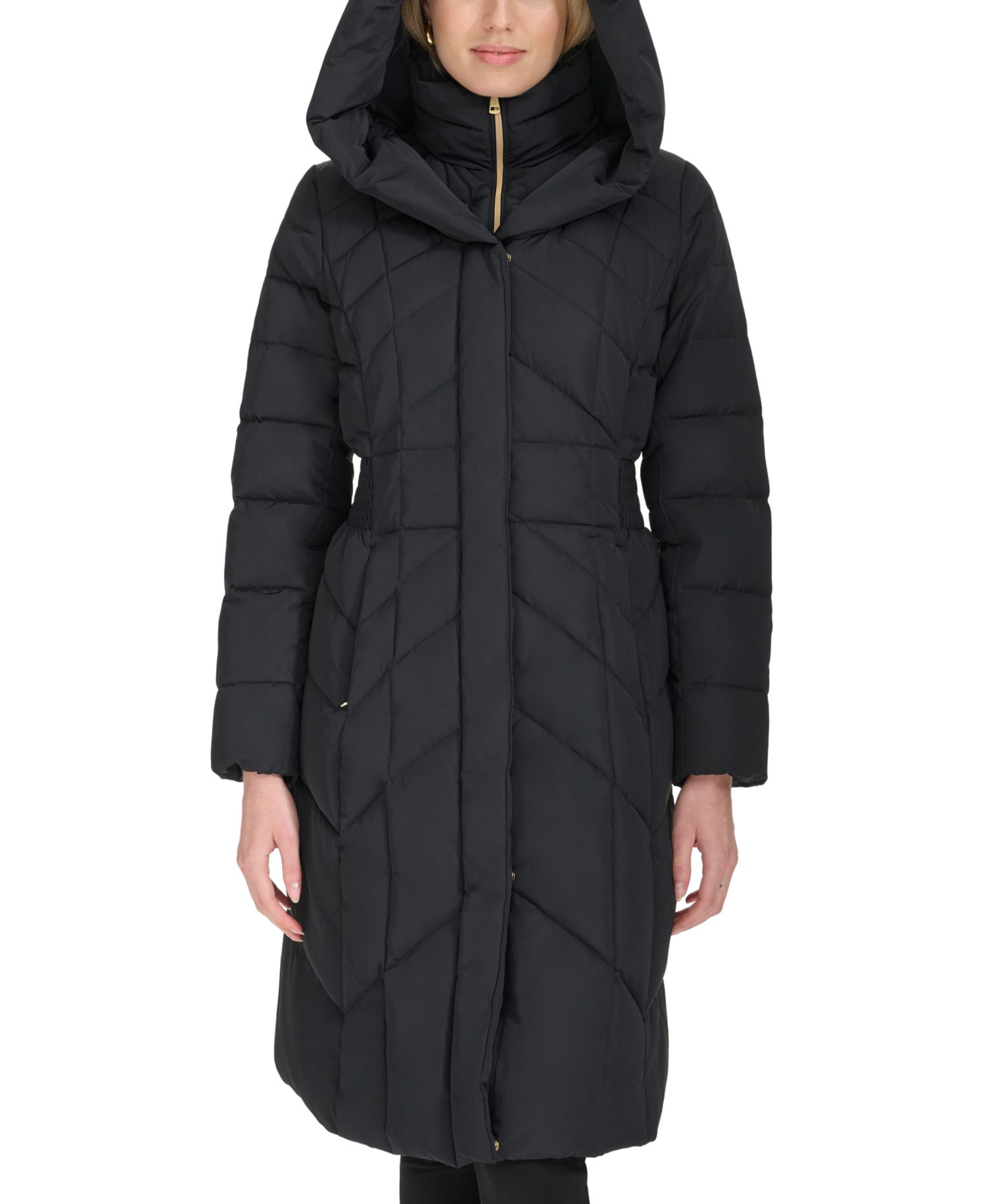 Women's Bibbed Hooded Puffer Coat
