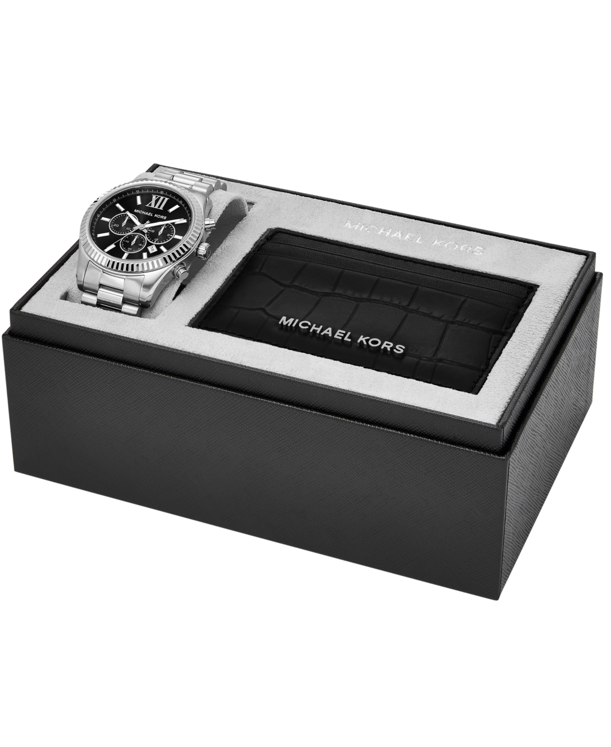 Michael Kors Lexington Chronograph, 44mm In Silver-tone