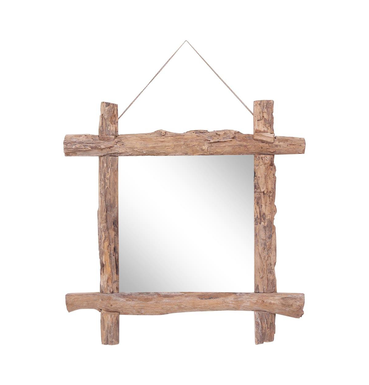 vidaXL Log Mirror Natural 27.6