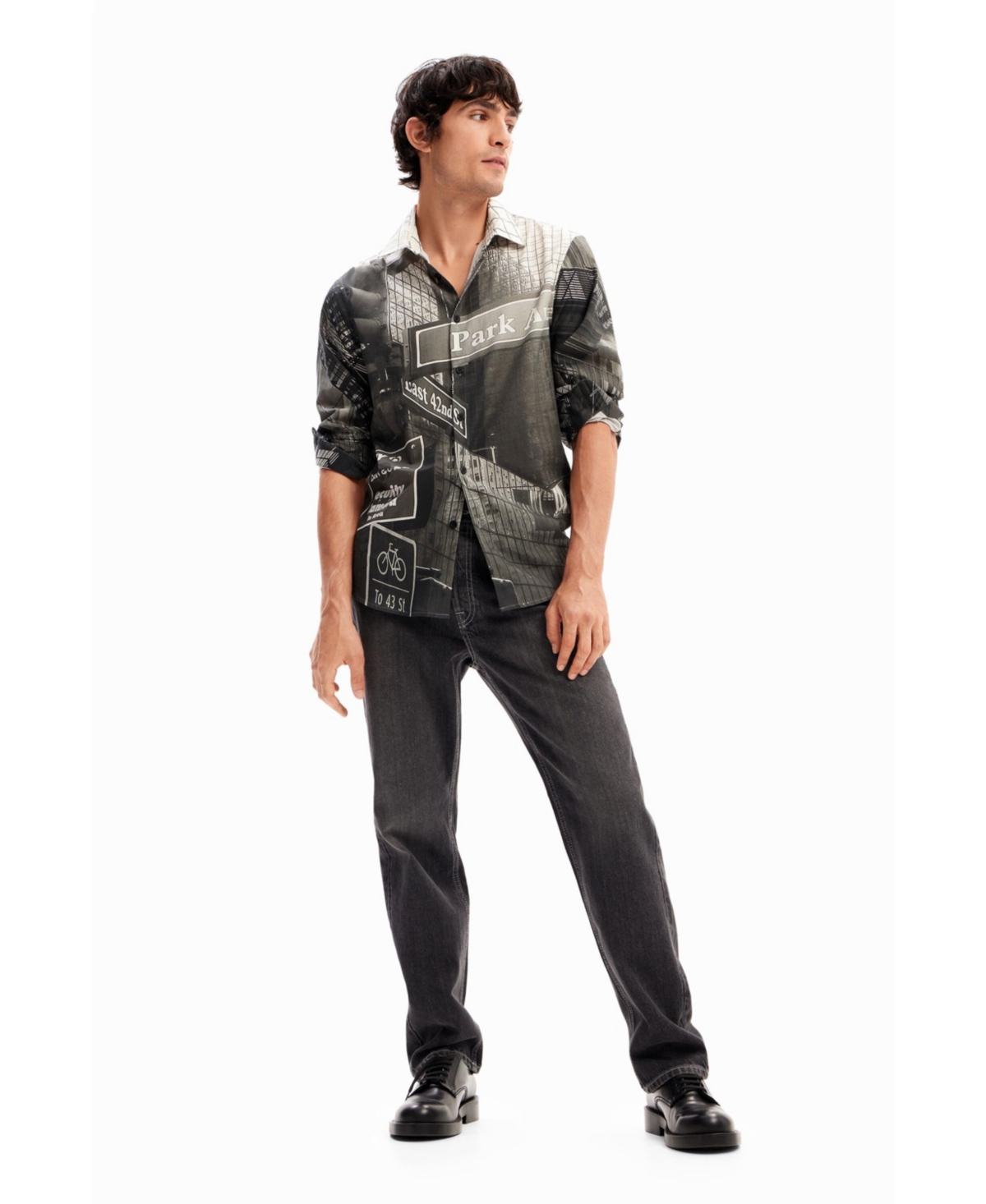 Desigual Men's Poplin Nyc shirt