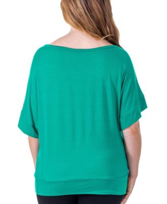 Women's Loose Fit Dolman Top with Wide Sleeves