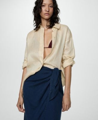 MANGO Women's Lyocell Sarong Skirt