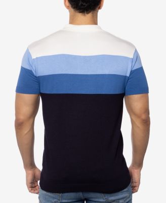 Men's Striped Polo Sweater