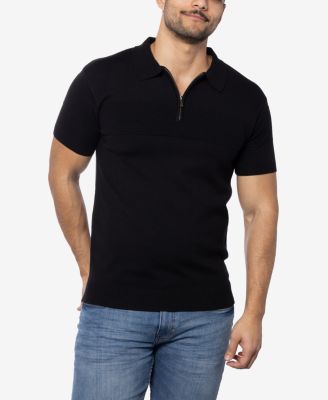 Men's SPRING + MERCER Ottoman Texture Short Sleeves Polo Sweater